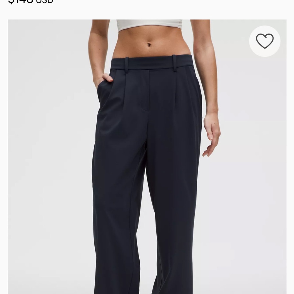 Lululemon XS Short Luxtreme Deep Blue Wide-Leg Trousers - Picture 8 of 16